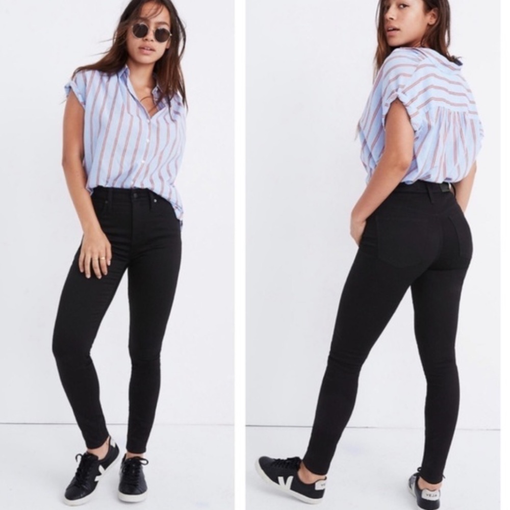 Madewell Curvy High Rise Stretch Skinny Black 26